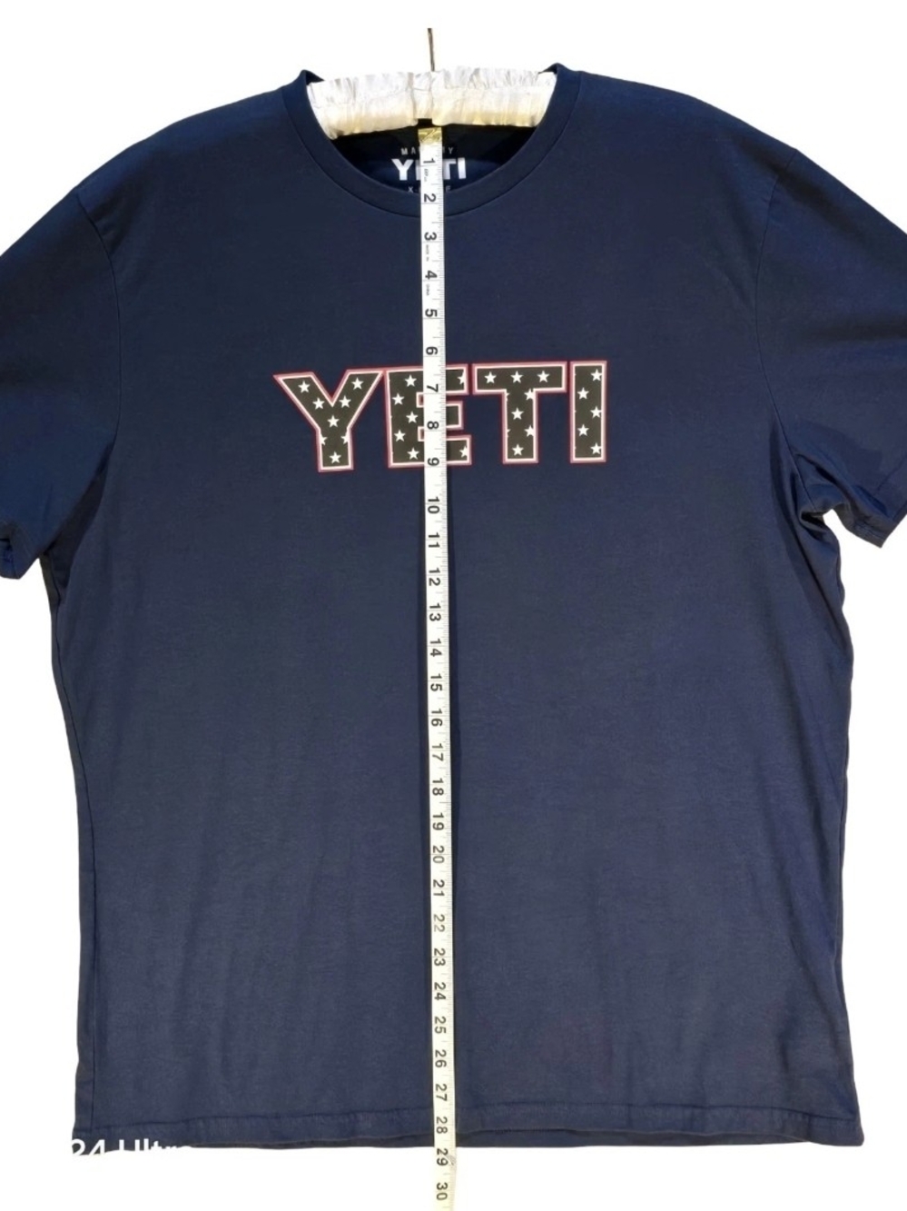 YETI Mens XL Tee Shirt Navy Star Badge Patriotic Stars Graphic Tee Crewneck - Picture 5 of 6